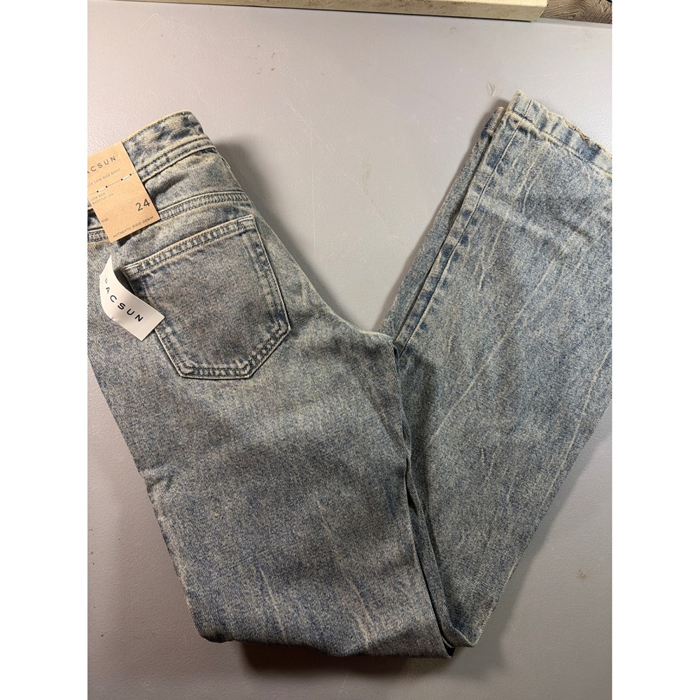 PacSun Jade Low Rise Bootcut Jeans Womens 24 Blue Light Wash Rigid Denim NWT